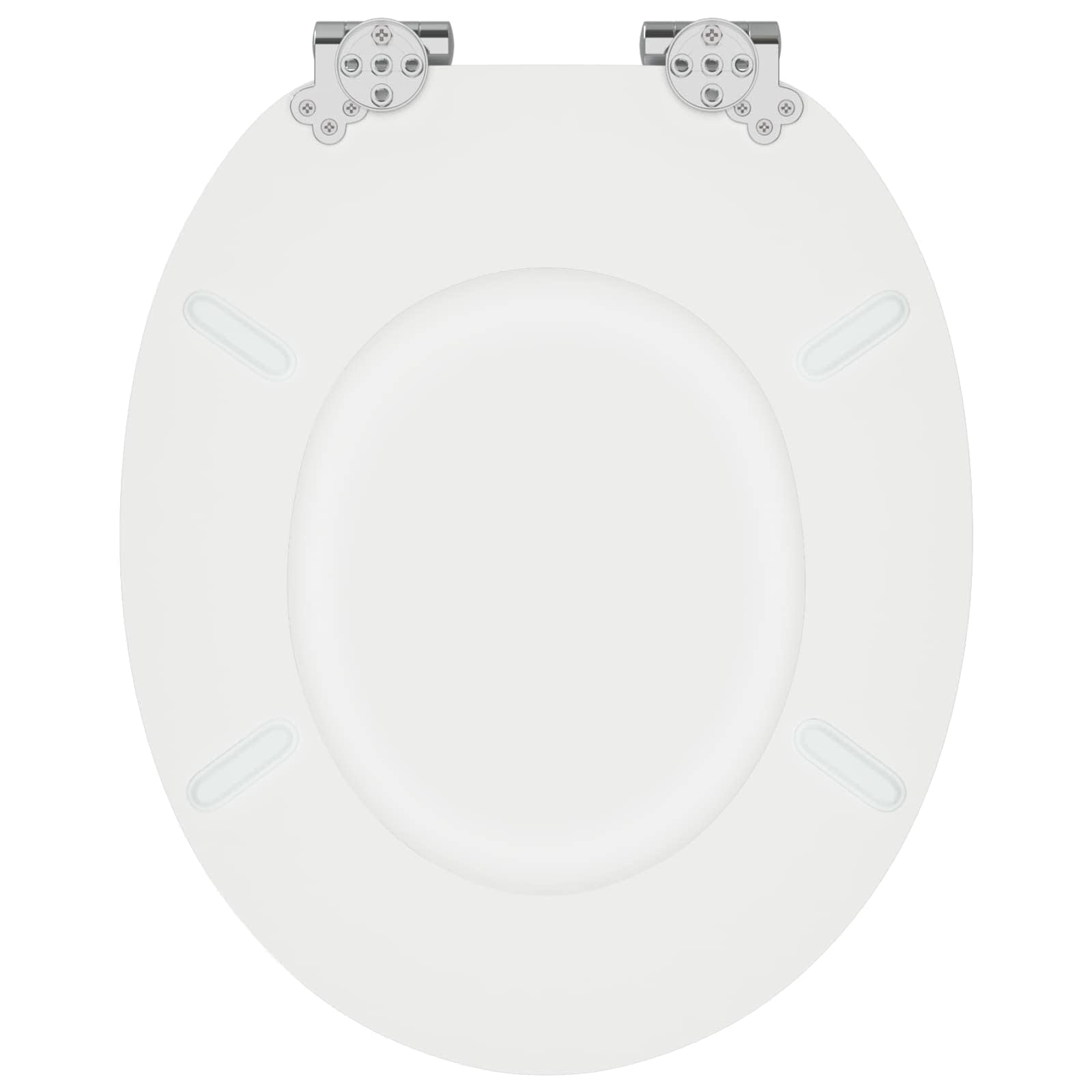 Soft-Close Toilet Seat White 44 x 38 cm MDF board