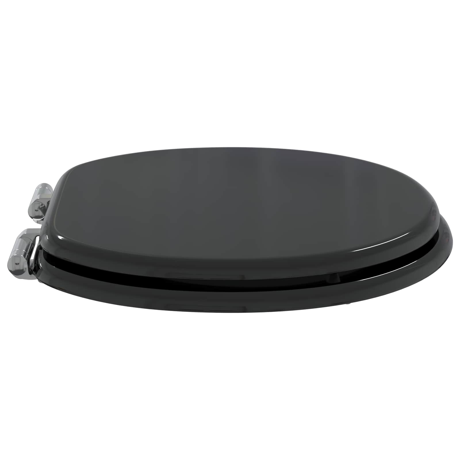Soft-Close Toilet Seat Black 44 x 38 cm MDF board