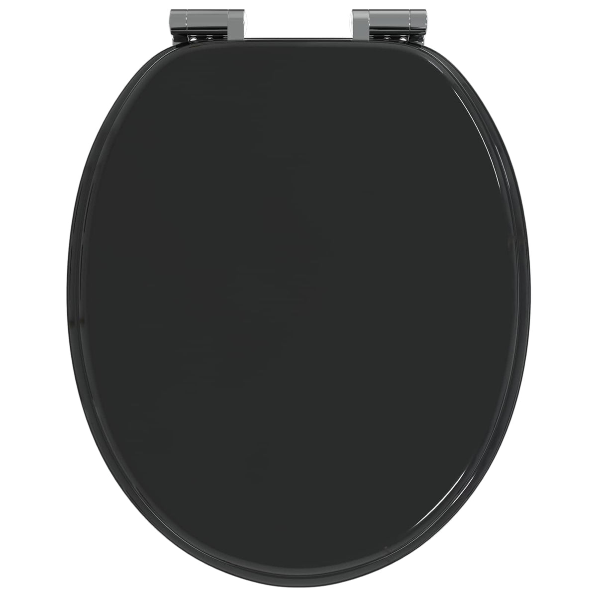 Soft-Close Toilet Seat Black 44 x 38 cm MDF board