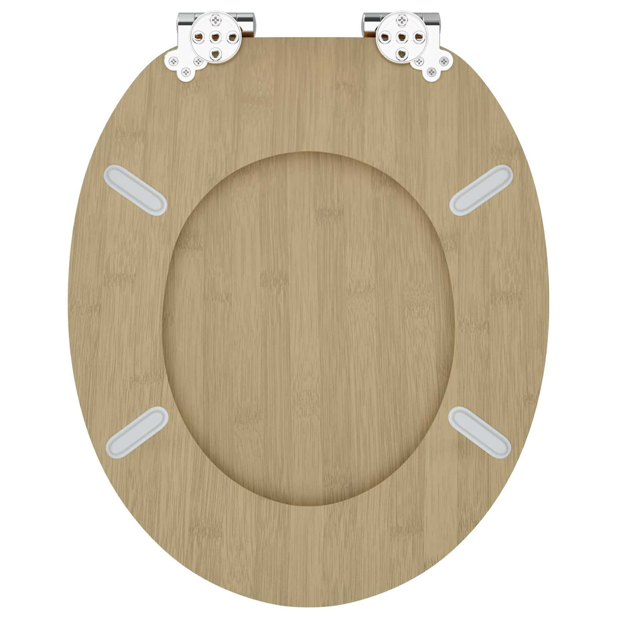 Soft-Close Toilet Seat Light Bamboo Color 44 x 38 cm MDF board
