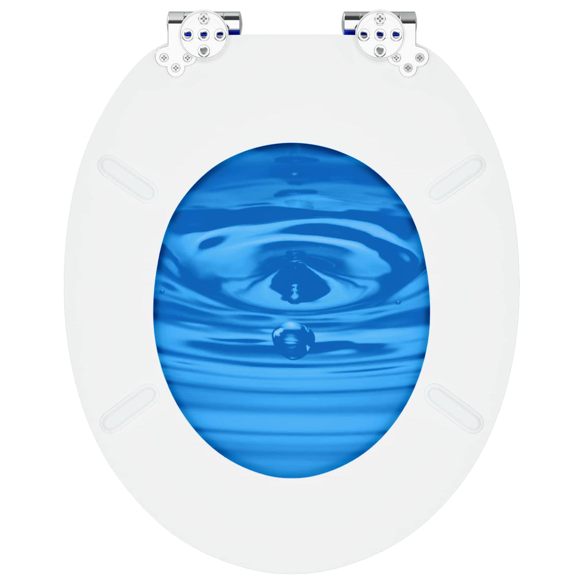 Soft-Close Toilet Seat Blue Drop 44 x 38 cm MDF board