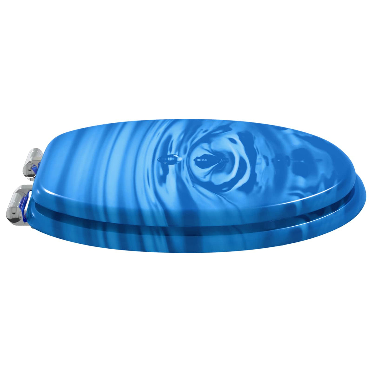 Soft-Close Toilet Seat Blue Drop 44 x 38 cm MDF board