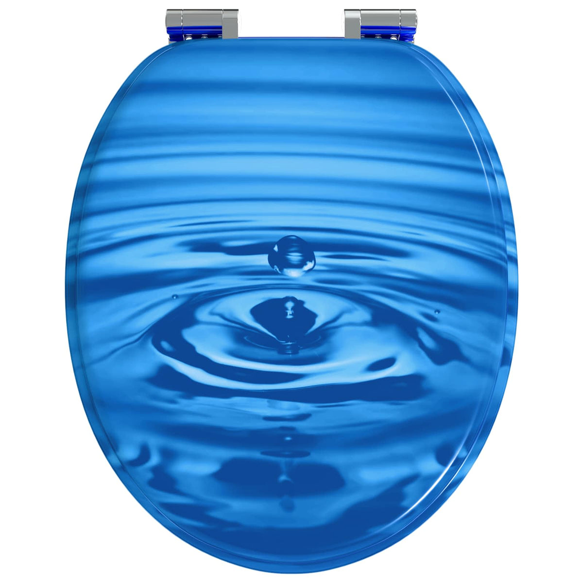 Soft-Close Toilet Seat Blue Drop 44 x 38 cm MDF board