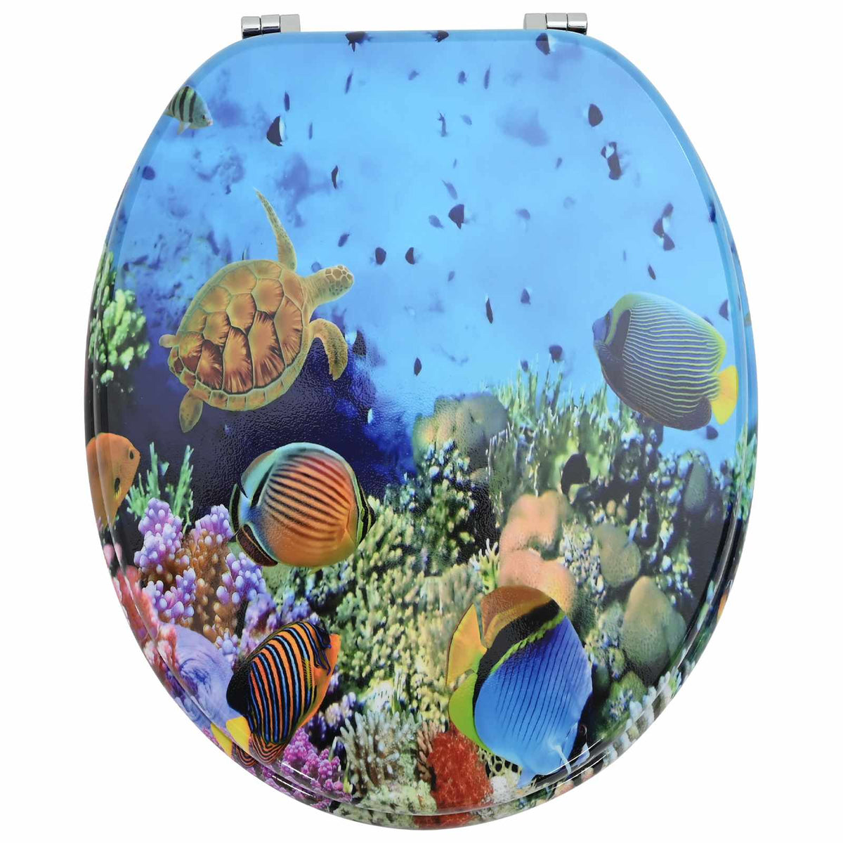 Soft-Close Toilet Seat Deep Sea Blue 44 x 38 cm MDF board