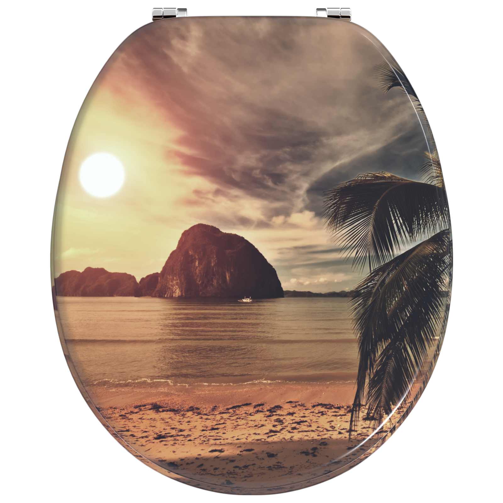 Soft-Close Toilet Seat Orange 44 x 38 cm MDF board