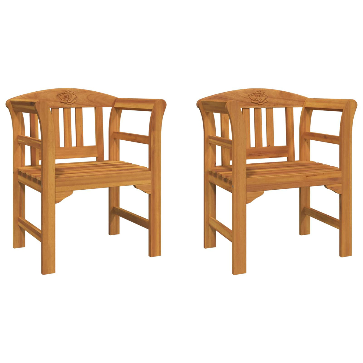 Rose Bench Natural 68.5 x 46 x 82.5 cm Solid Acacia Wood