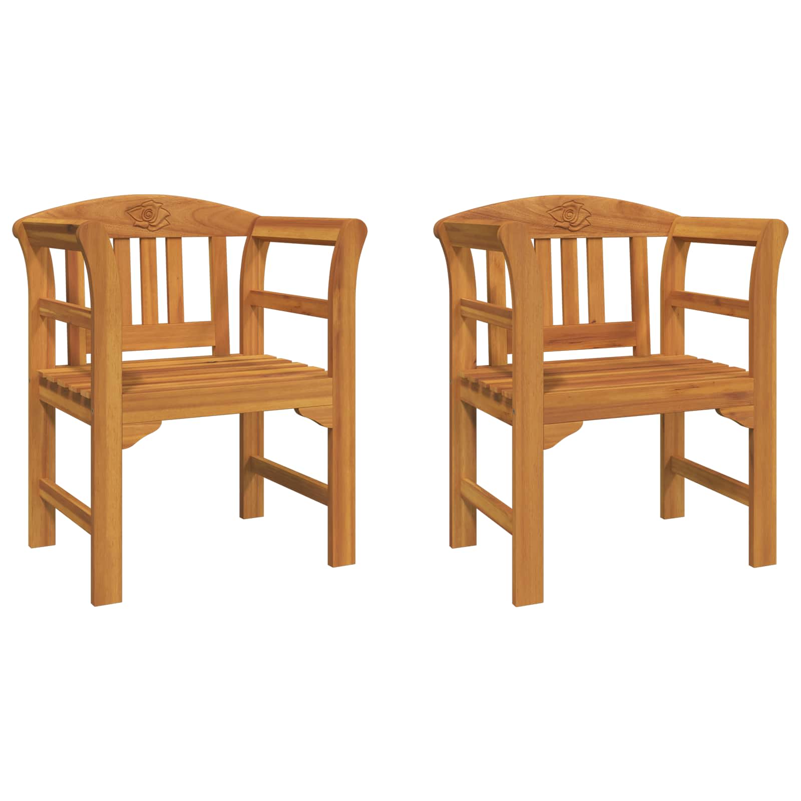 Rose Bench Natural 68.5 x 46 x 82.5 cm Solid Acacia Wood