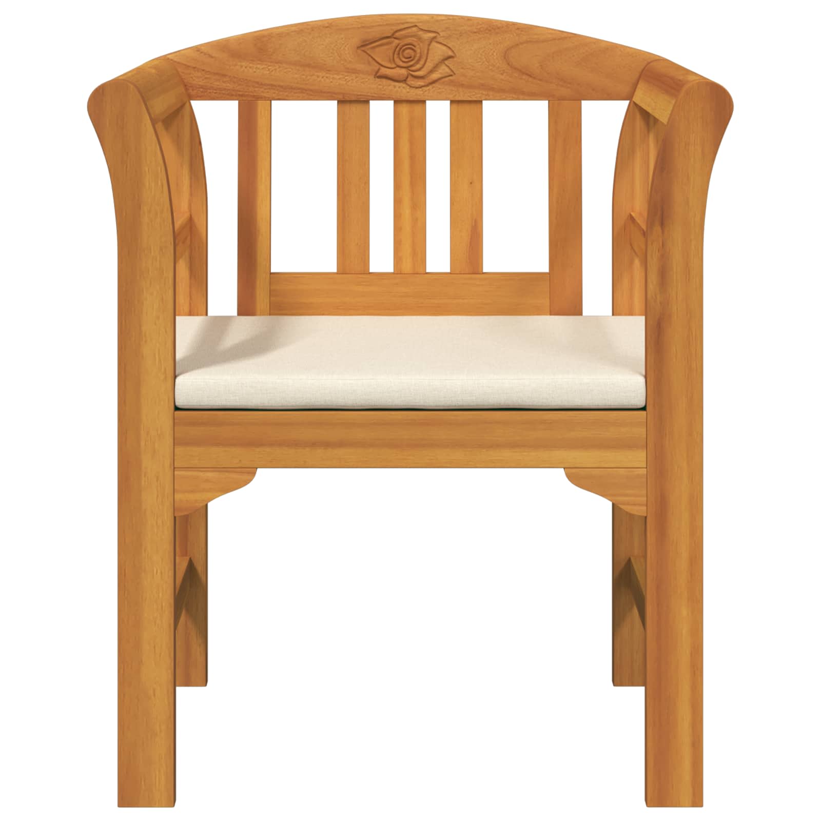 Rose Bench Natural 68.5 x 46 x 82.5 cm Solid Acacia Wood