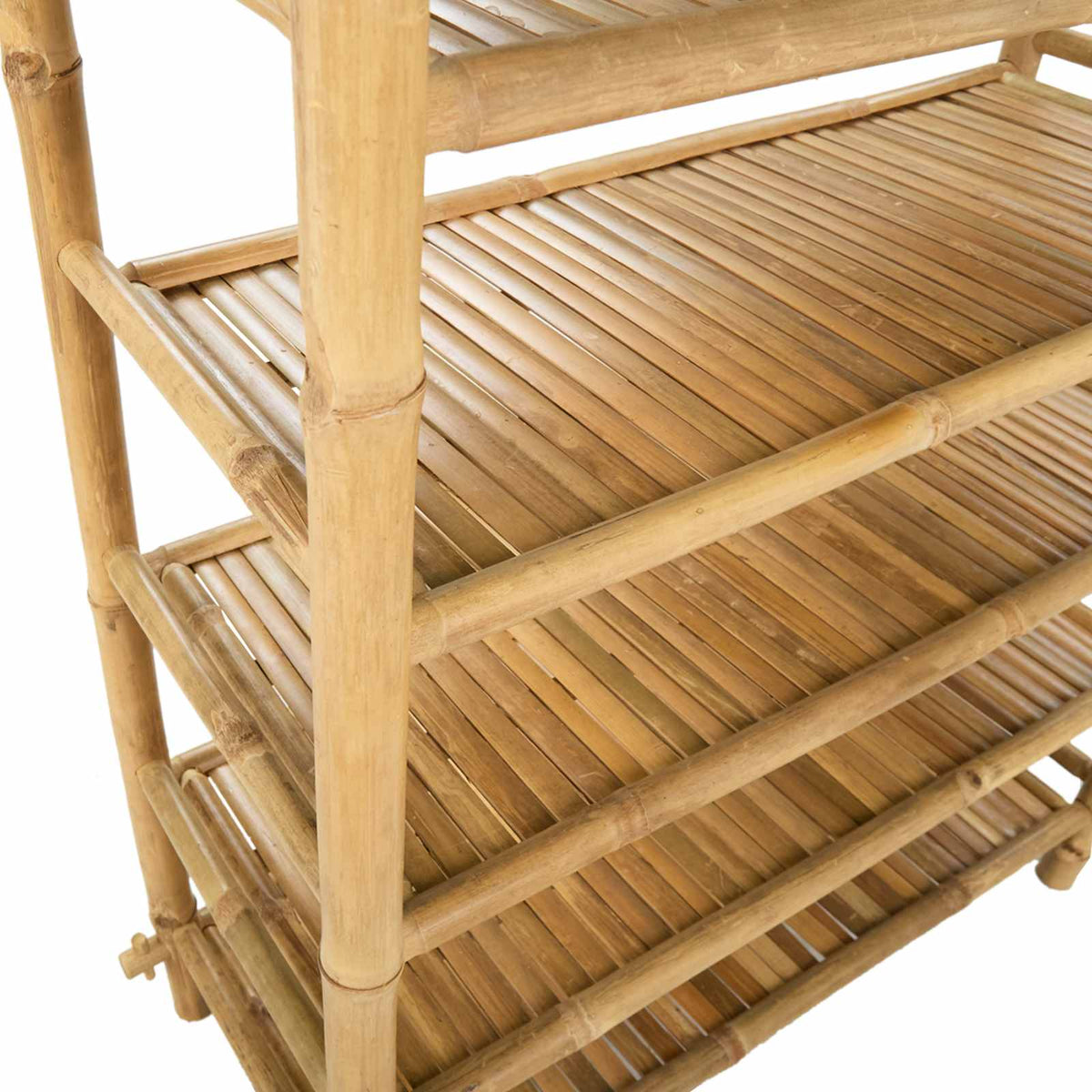 Shoe Rack with Shelf Natural 6-tier Bamboo