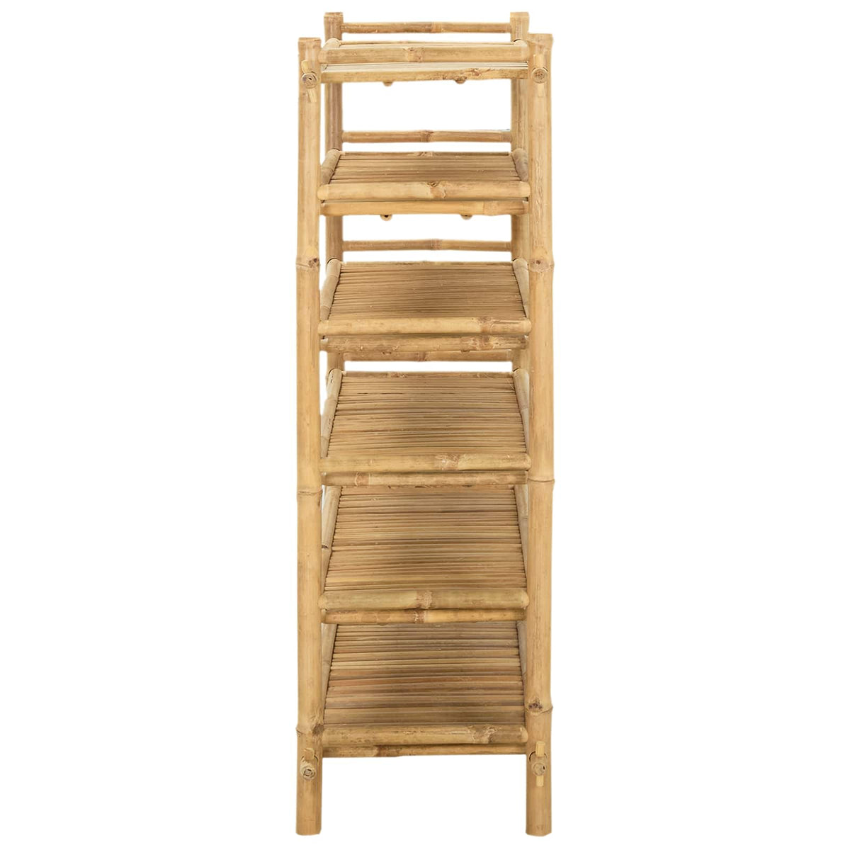 Shoe Rack with Shelf Natural 6-tier Bamboo