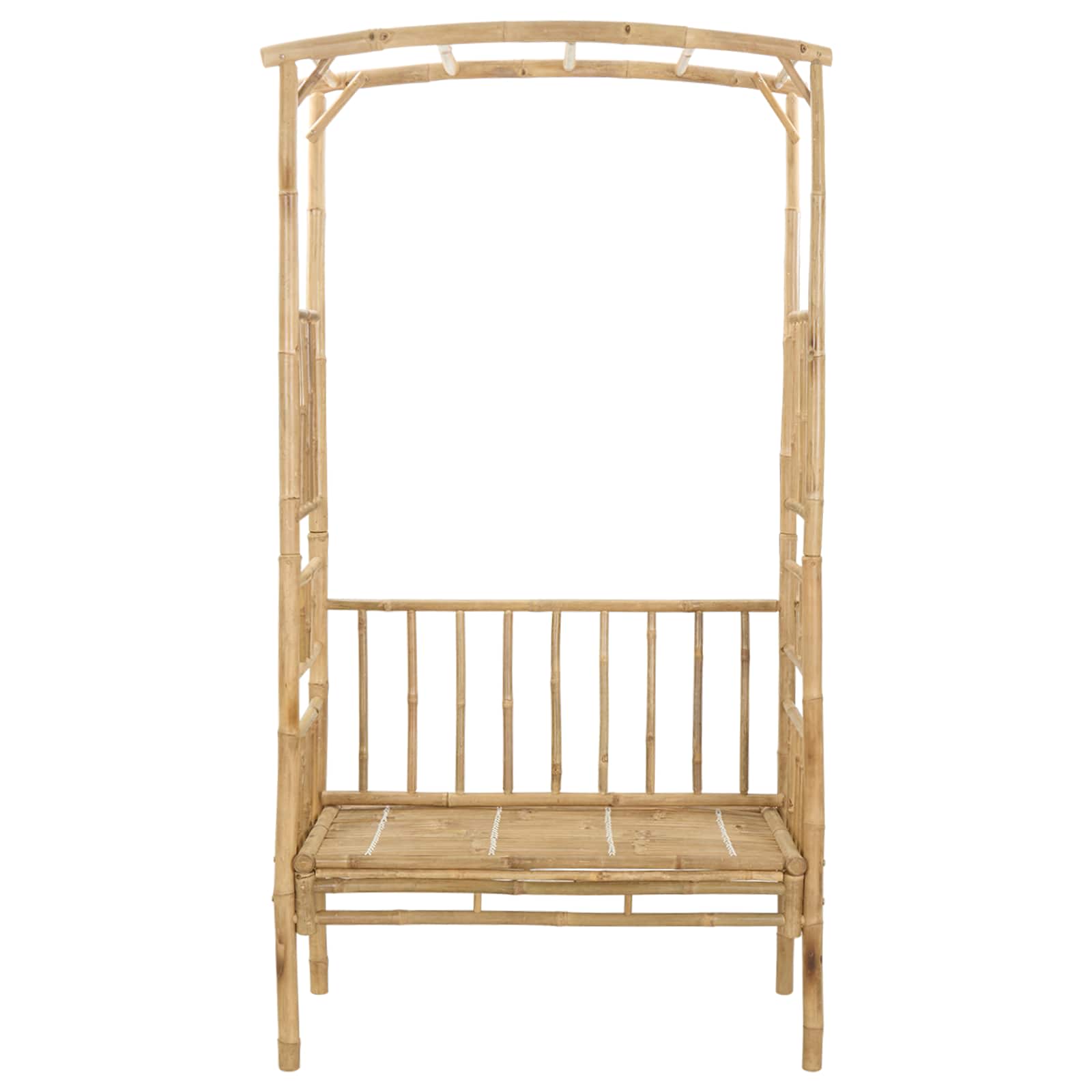 Garden Arch with Bench 115 x 50 x 205 cm Bamboo