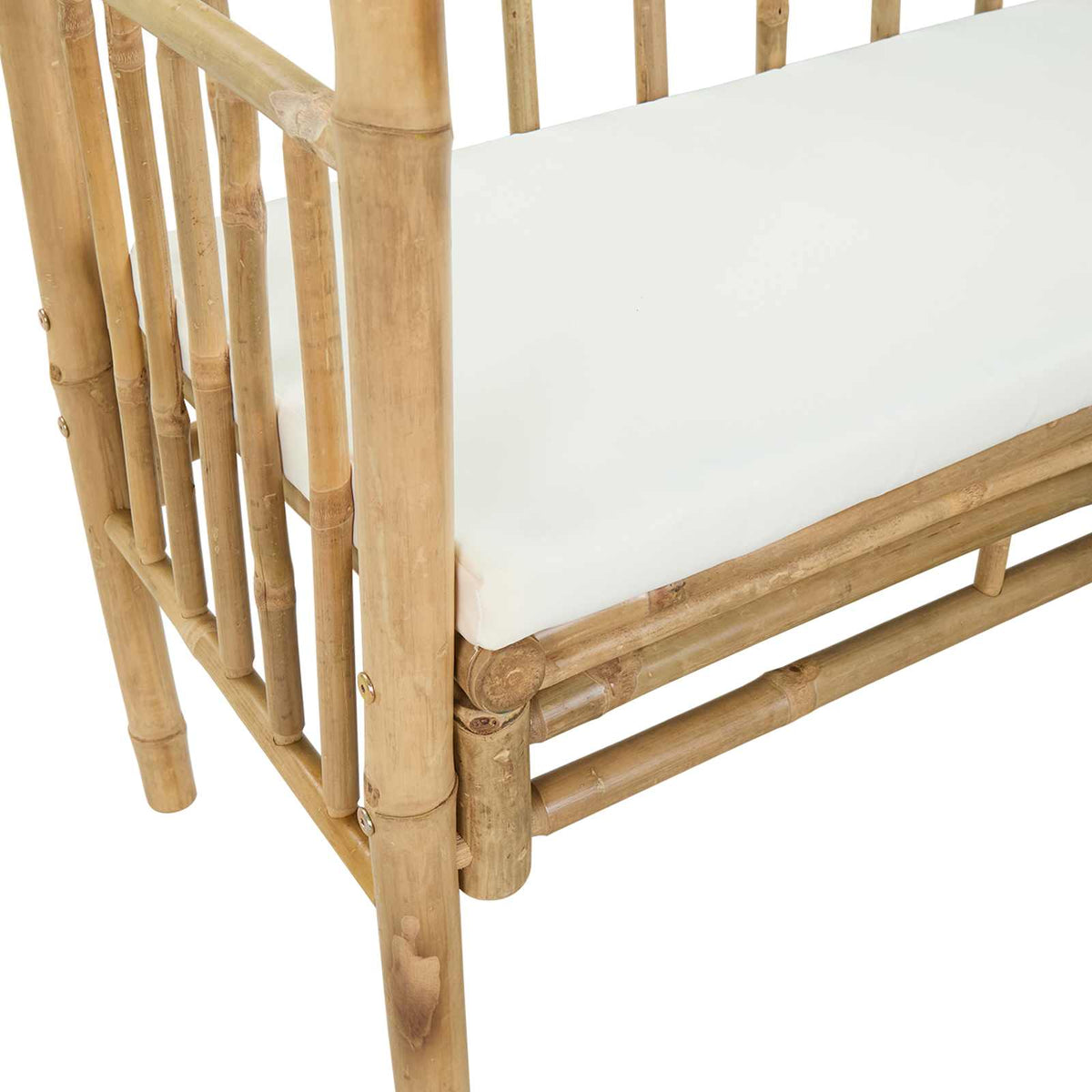 Garden Arch with Bench Cream White 115 x 50 x 205 cm Bamboo