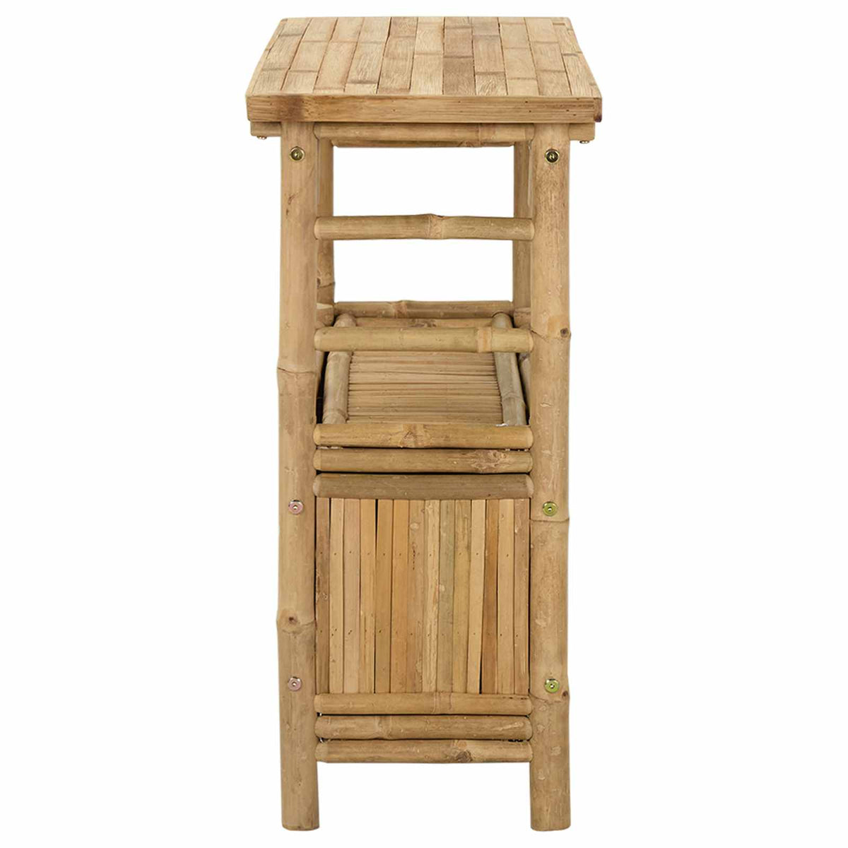 Console Table with Shelf Natural 80 x 35 x 75 cm Bamboo