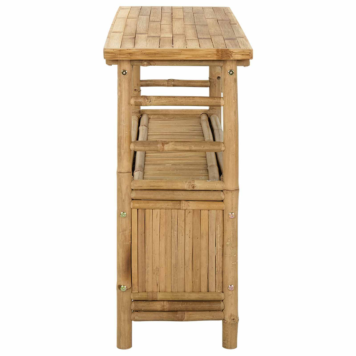 Console Table with Shelf Natural 110 x 35 x 75 cm Bamboo
