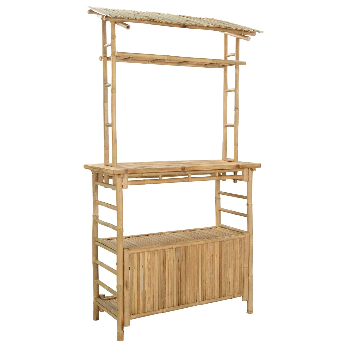 Outdoor Bar Table Natural 110 x 50 x 210 cm Bamboo