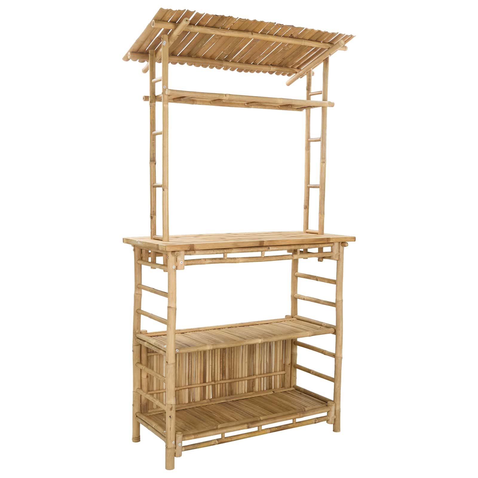 Outdoor Bar Table Natural 110 x 50 x 210 cm Bamboo