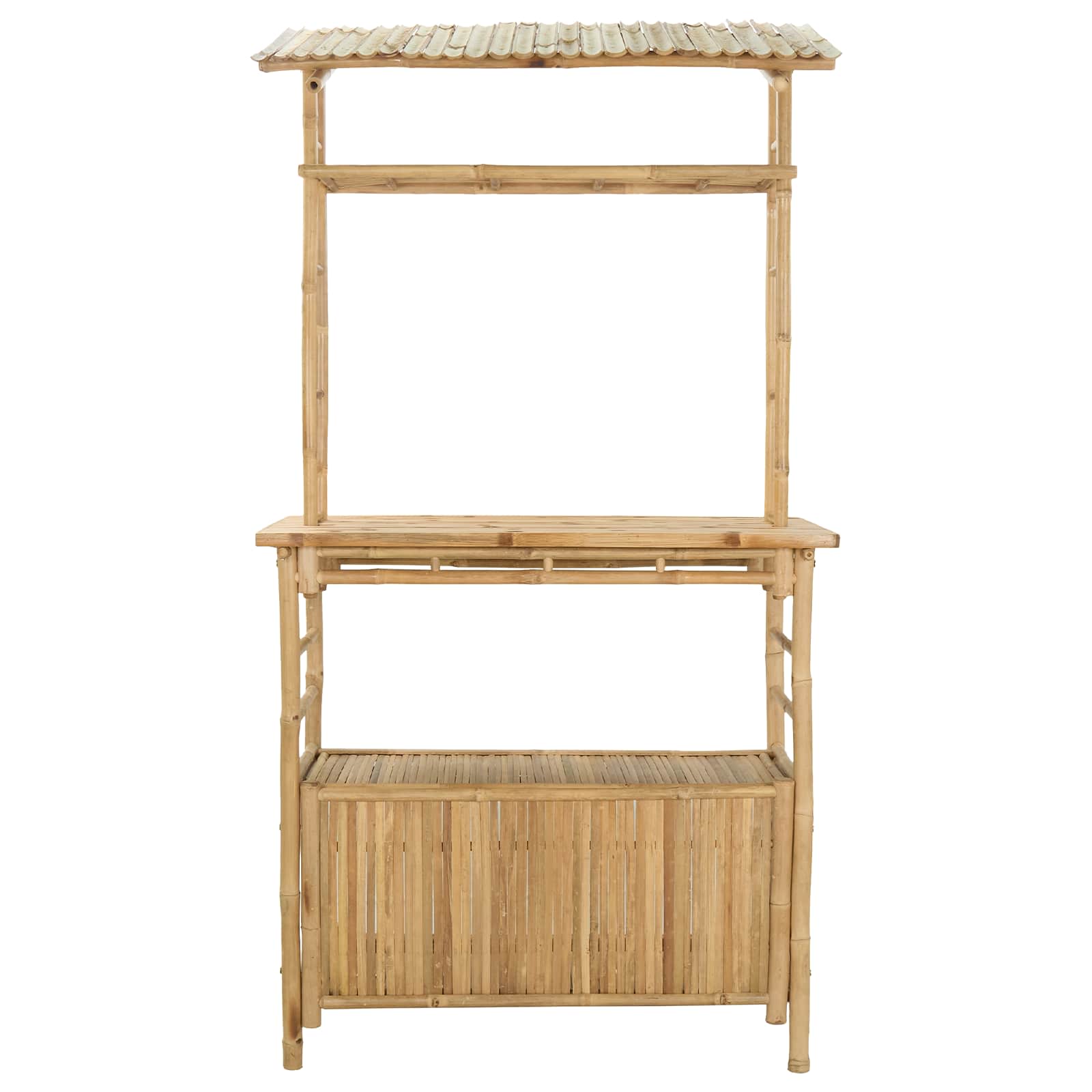 Outdoor Bar Table Natural 110 x 50 x 210 cm Bamboo