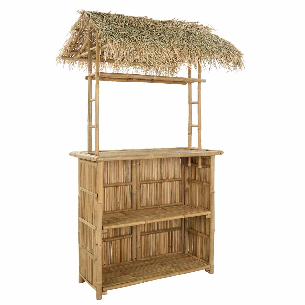 Outdoor Bar Table Natural 115 x 95 x 215 cm Bamboo