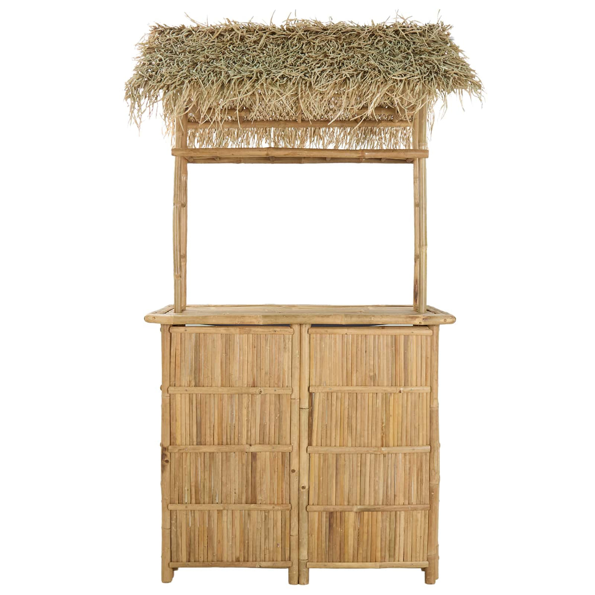 Outdoor Bar Table Natural 115 x 95 x 215 cm Bamboo