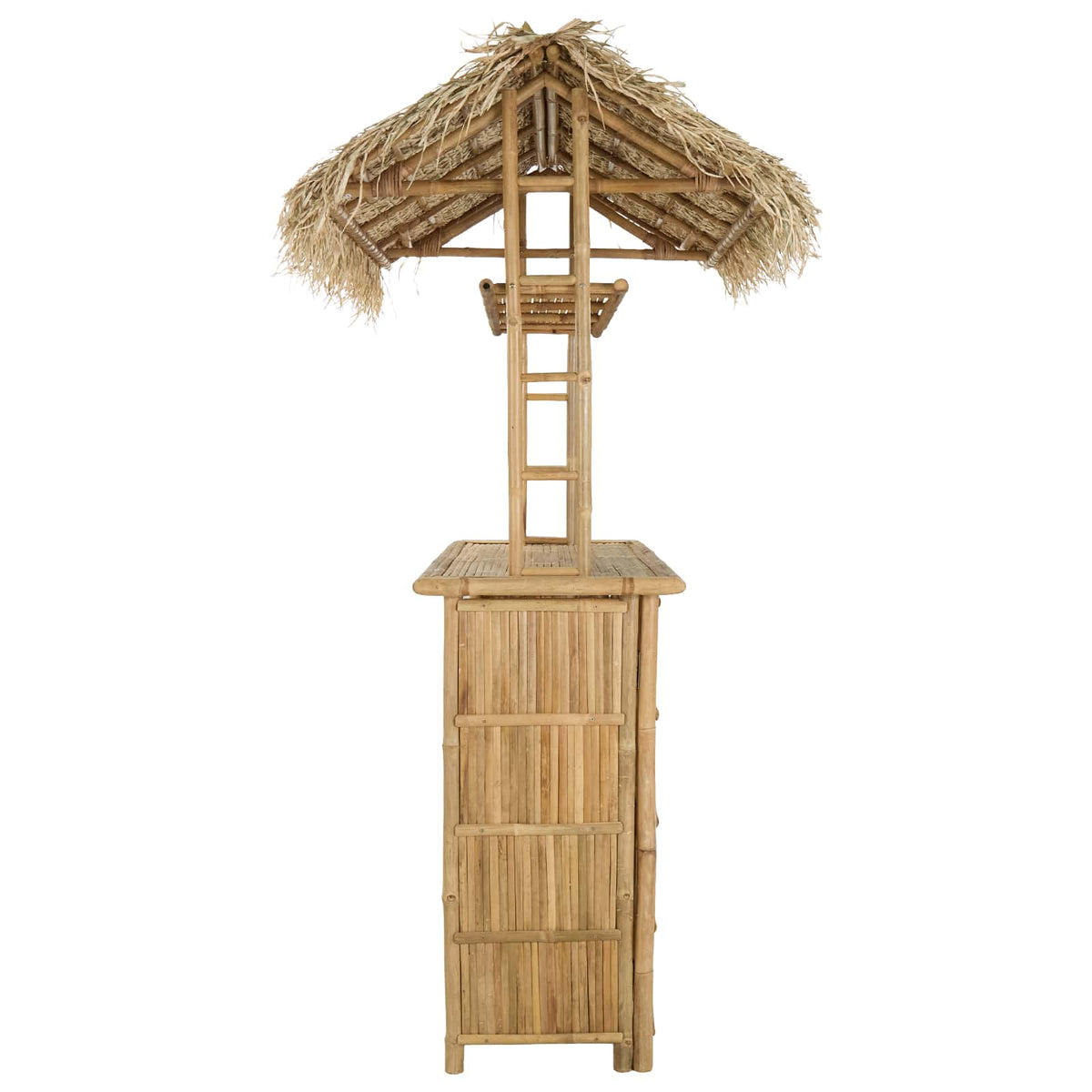Outdoor Bar Table Natural 115 x 95 x 215 cm Bamboo