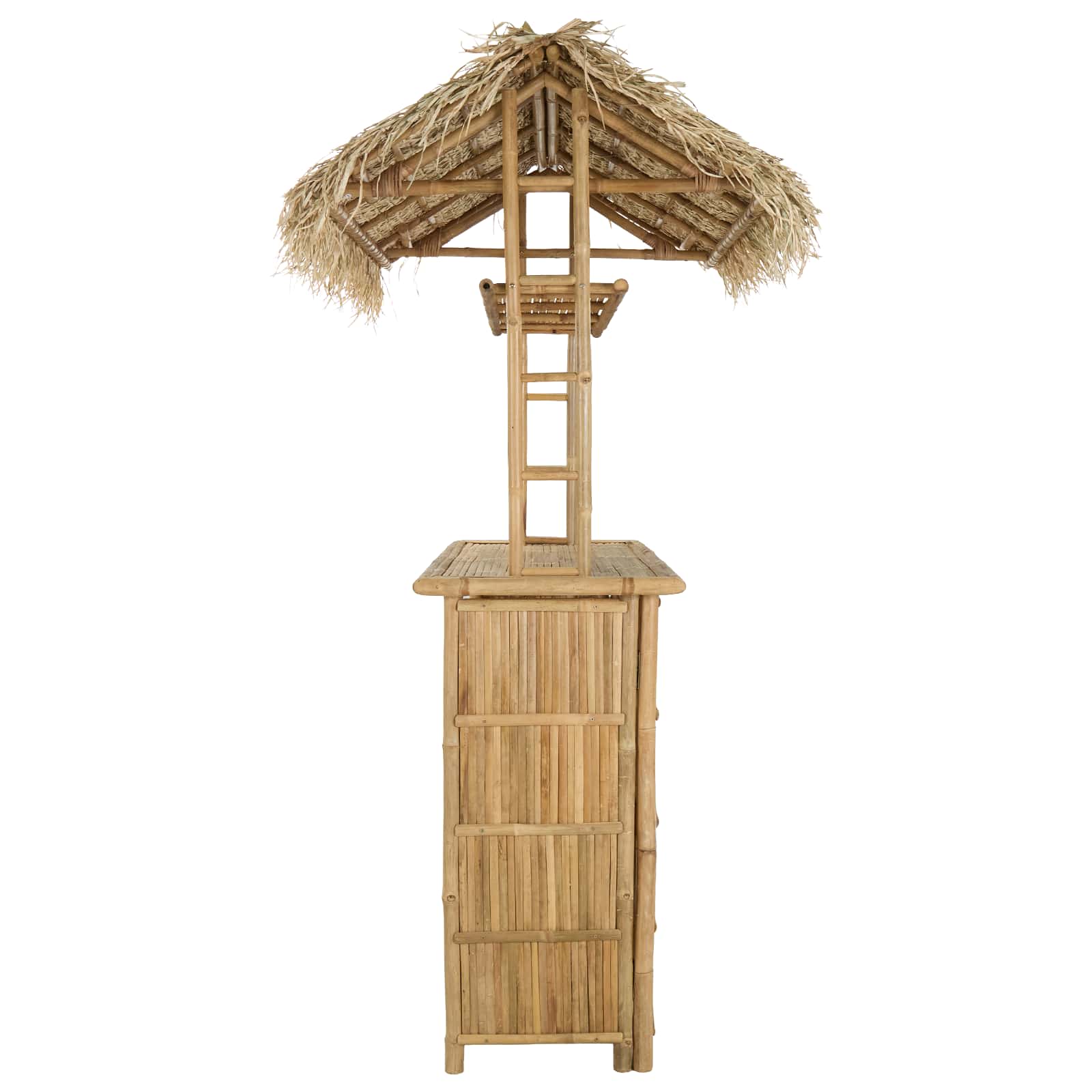 Outdoor Bar Table Natural 115 x 95 x 215 cm Bamboo