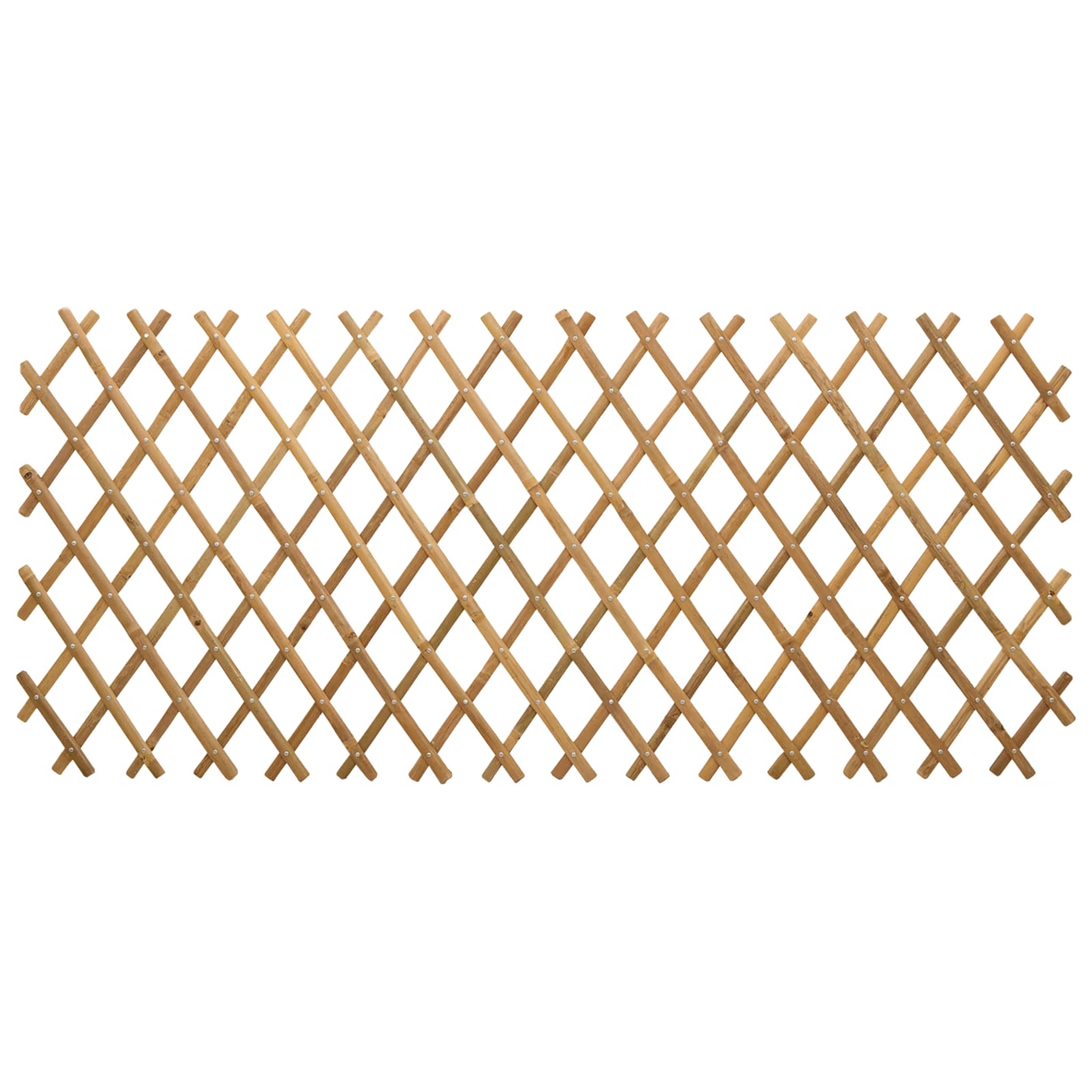Expandable Trellis Fence 2 pcs Light Brown 100 x 105 cm Bamboo