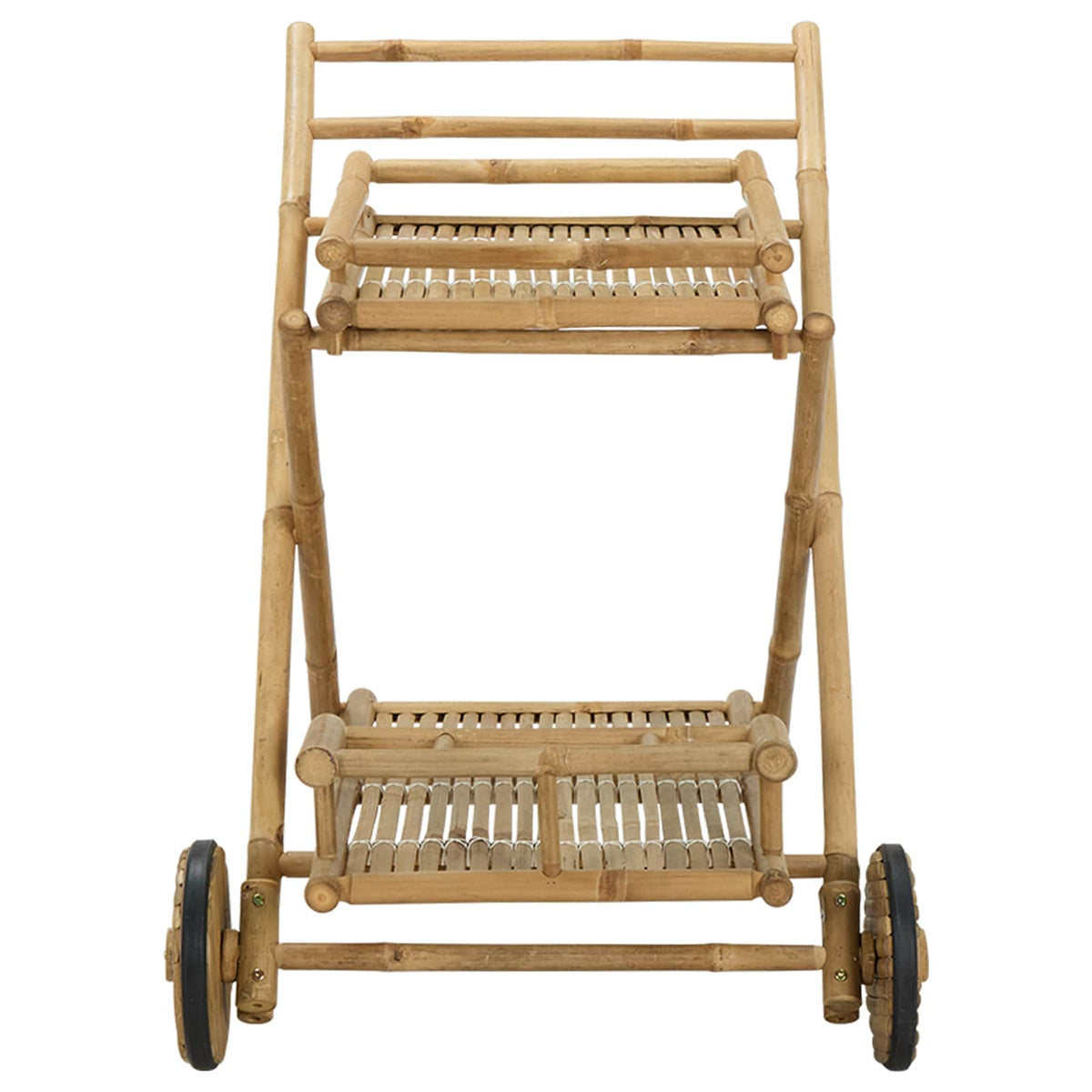 Tea Trolley with wheels Natural 79 x 67.5 x 84 cm Bamboo