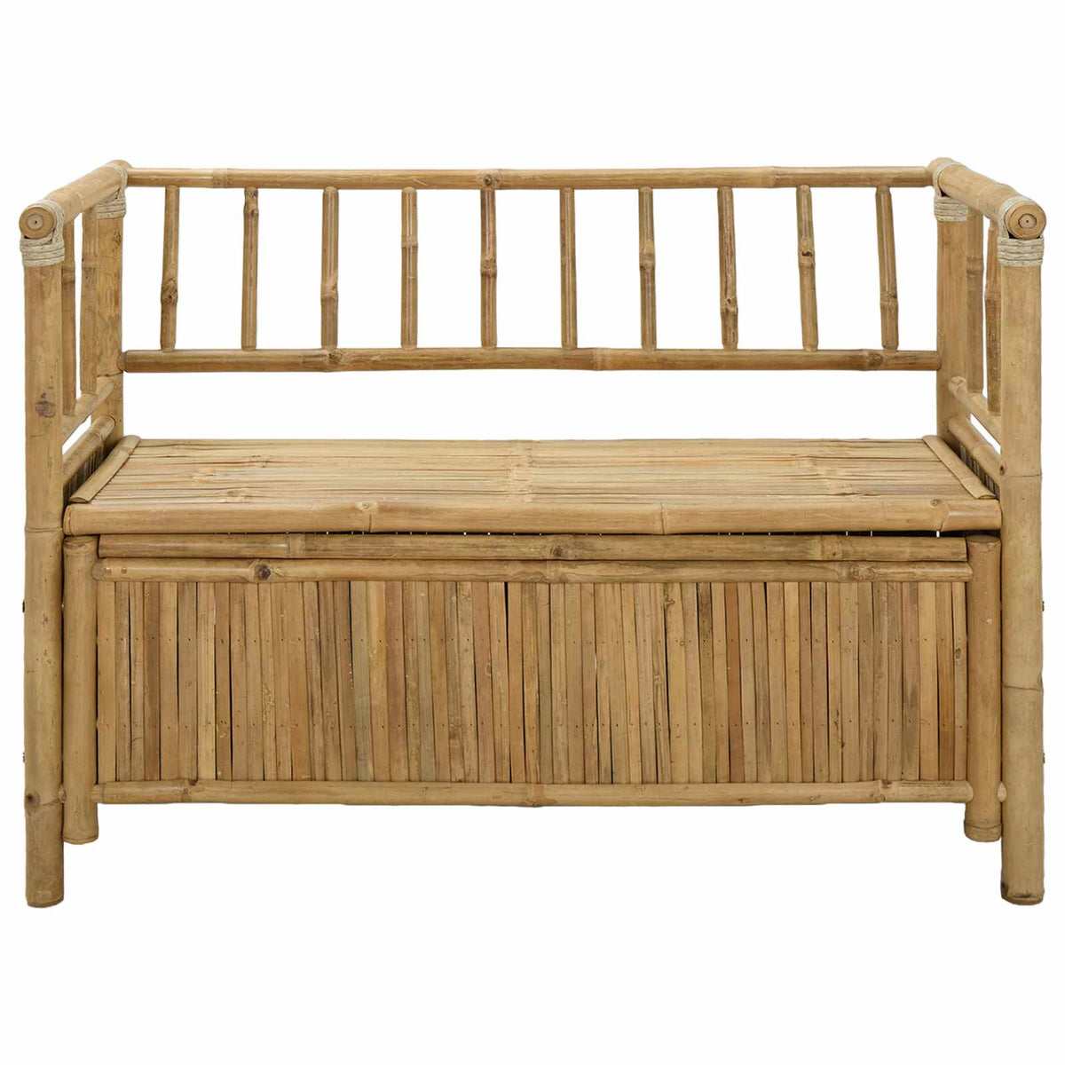 Garden Storage Bench 110 x 47 x 80 cm Bamboo Natural