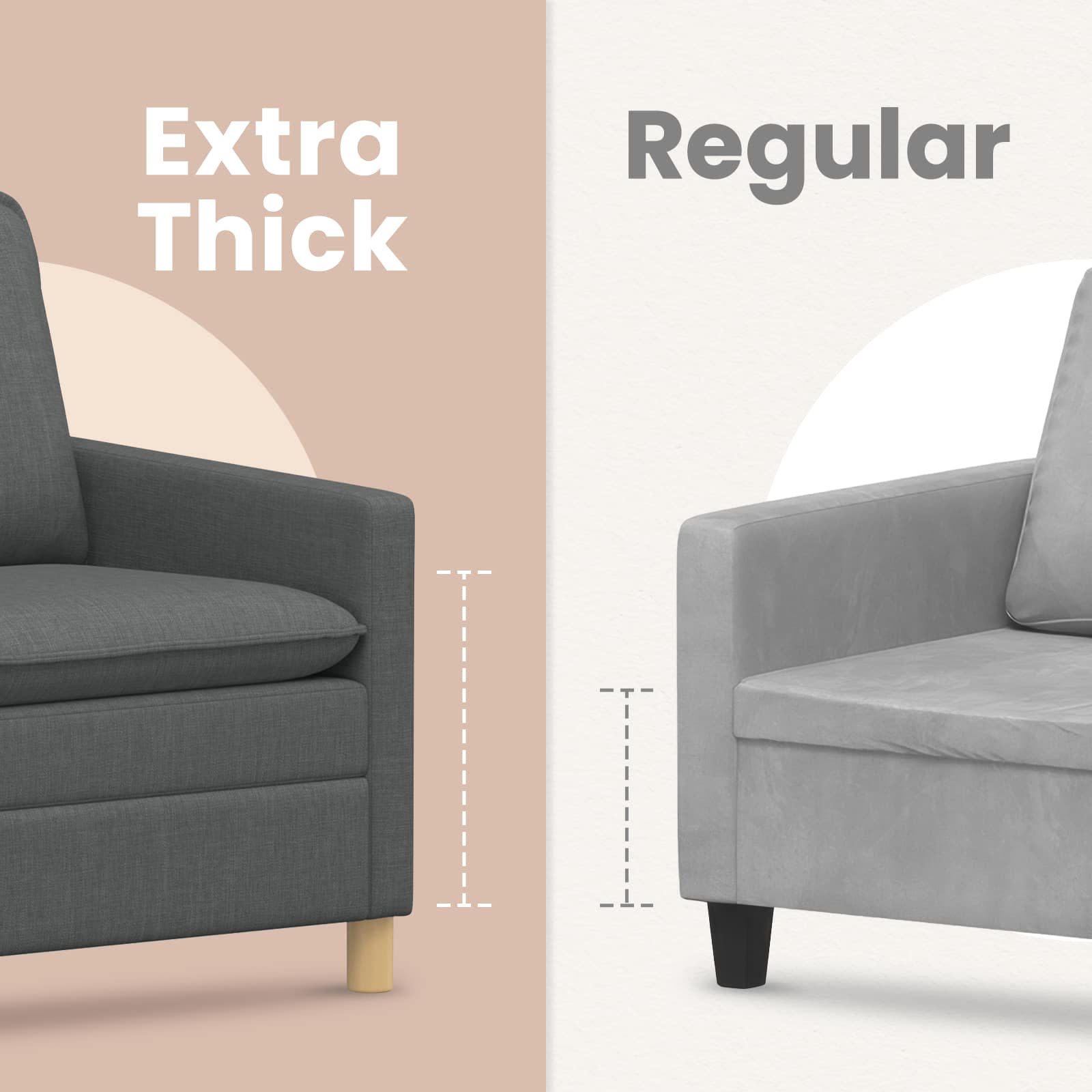 Sofa Dark Grey 196 x 81 x 87.5 cm Fabric