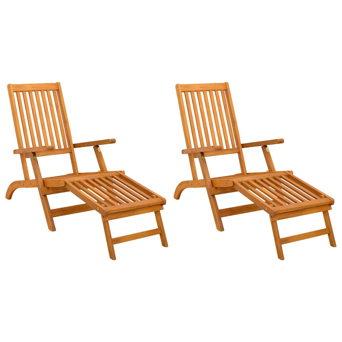 Reclining and Folding Sunlounger 2 pcs 55 x 146 x 91 cm