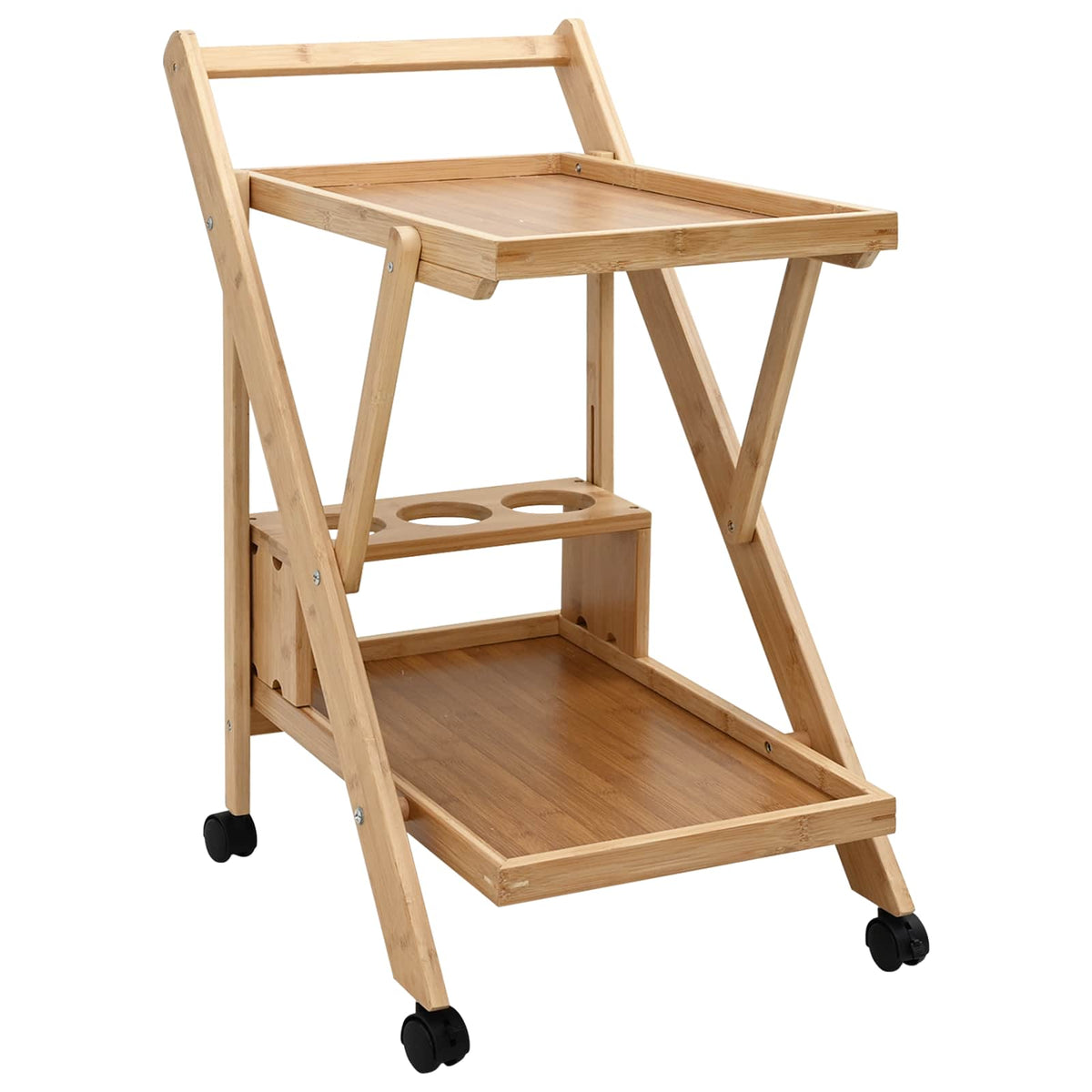 Kitchen Trolley with Wheels Light Brown 65 x 40.5 x 76.5 cm