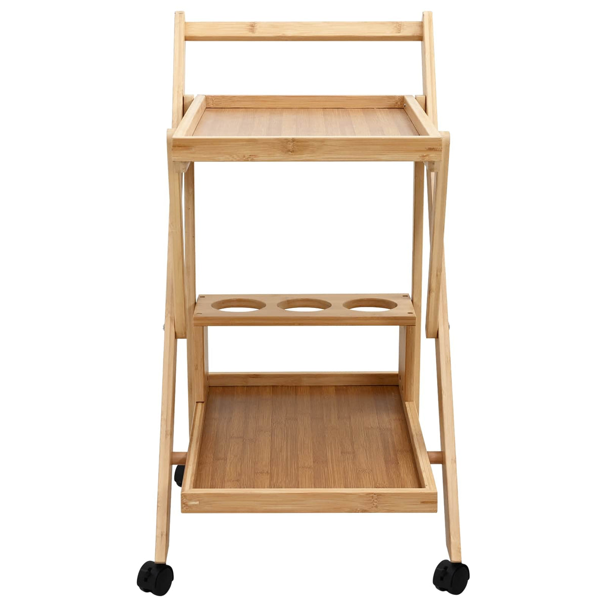 Kitchen Trolley with Wheels Light Brown 65 x 40.5 x 76.5 cm