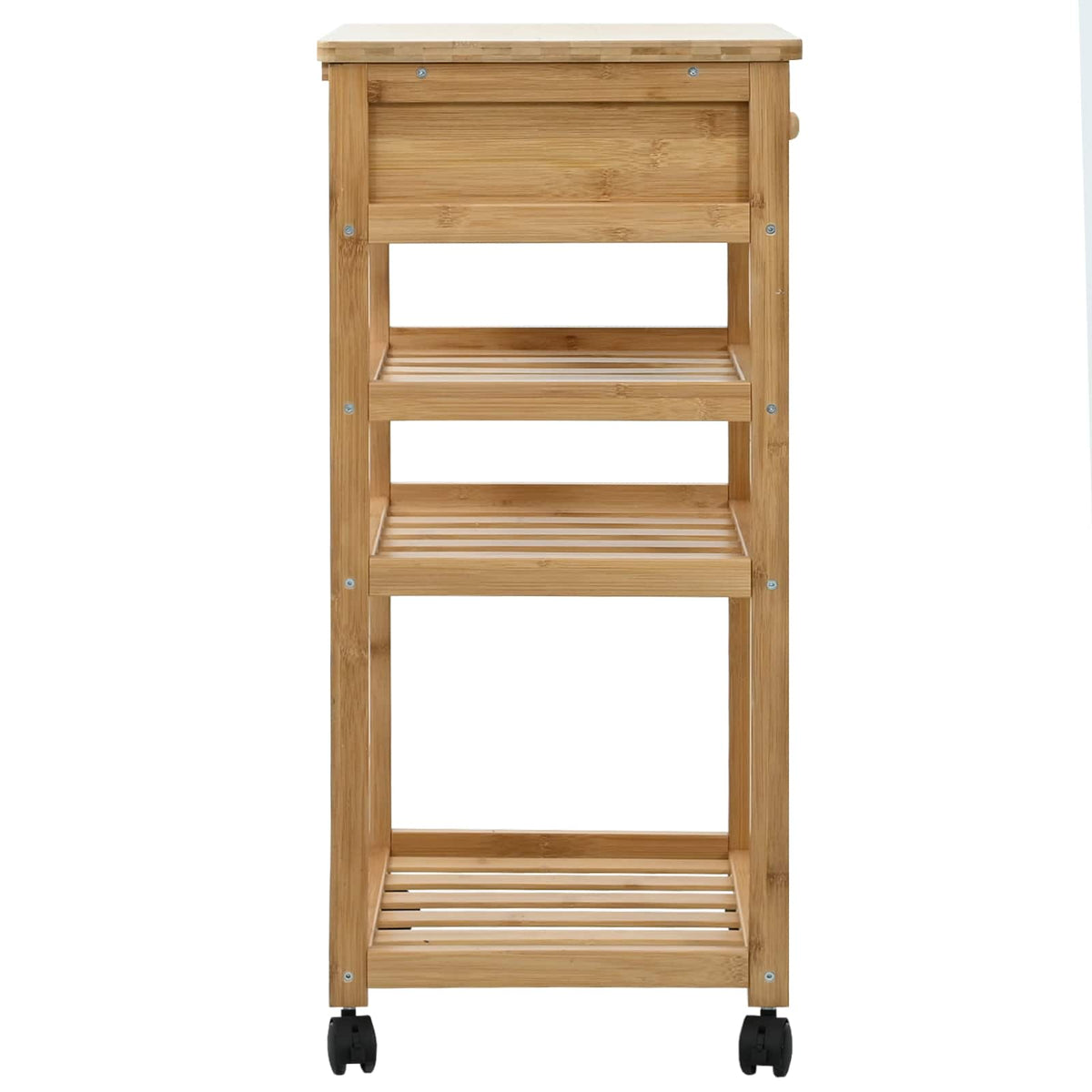 Kitchen Trolley with Wheels Natural 37 x 36 x 80 cm Bamboo