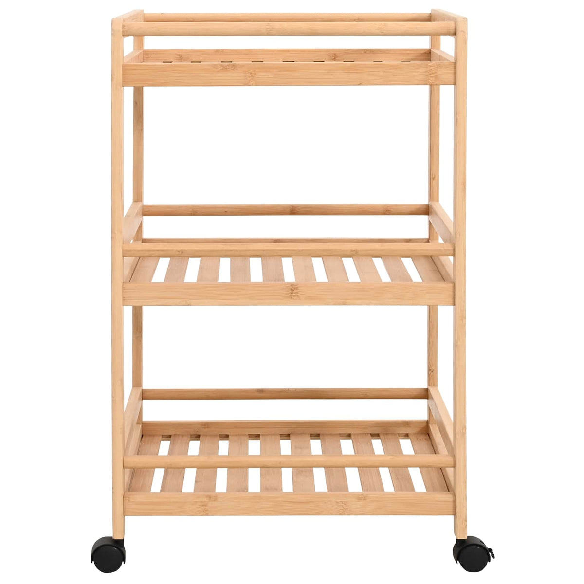 Kitchen Trolley with Wheels Natural 46 x 38 x 76 cm Bamboo