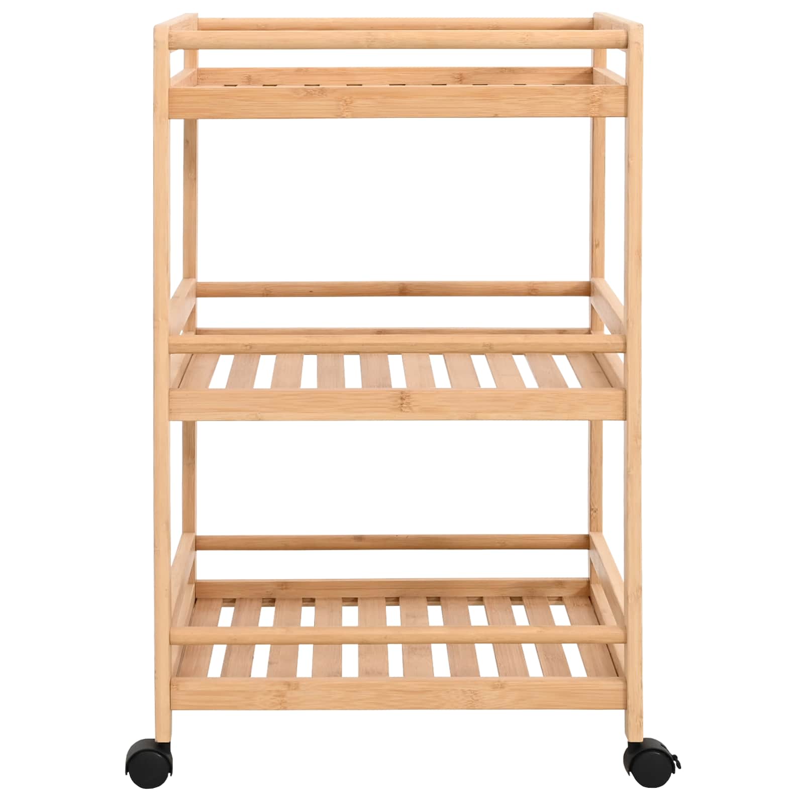 Kitchen Trolley with Wheels Natural 46 x 38 x 76 cm Bamboo