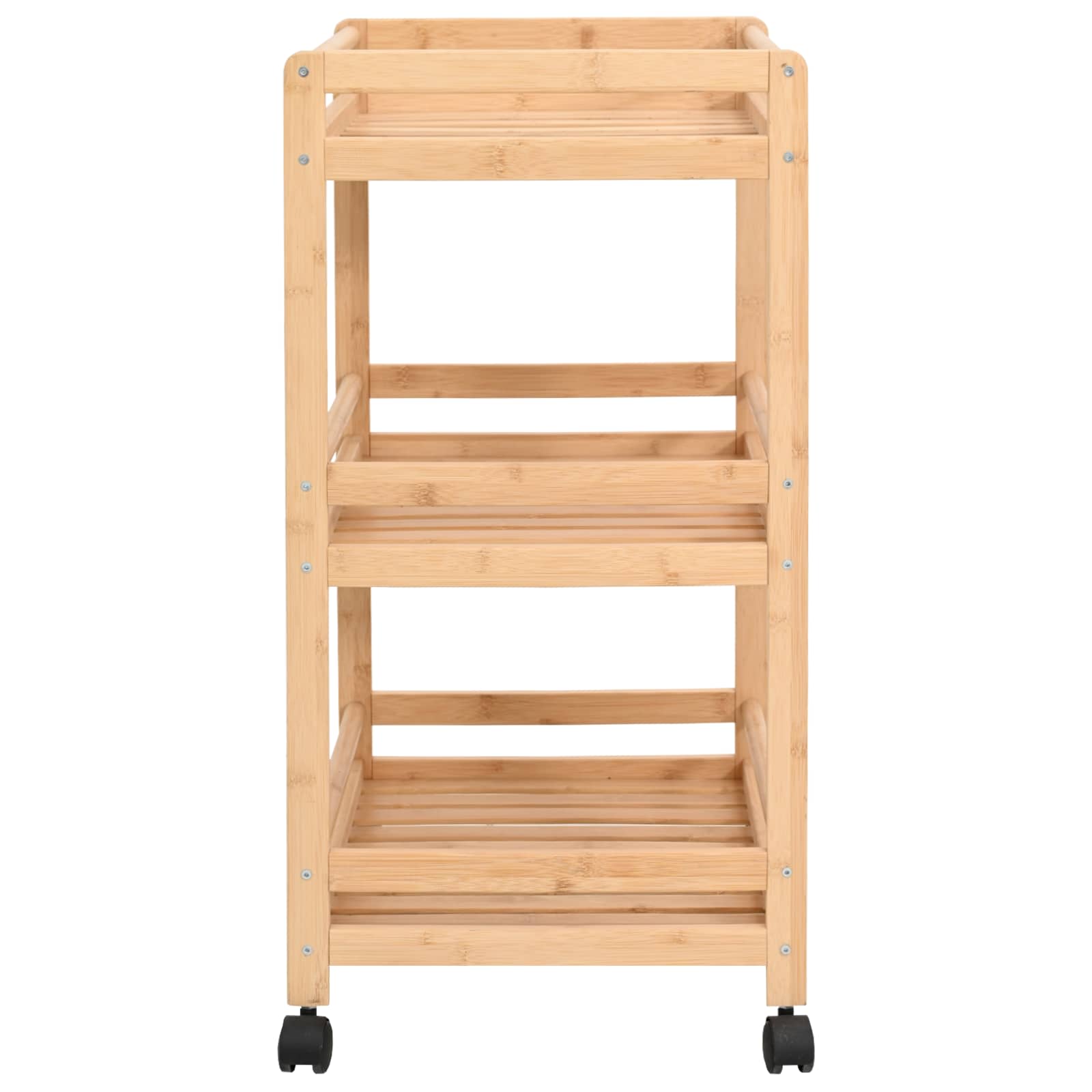 Kitchen Trolley with Wheels Natural 46 x 38 x 76 cm Bamboo