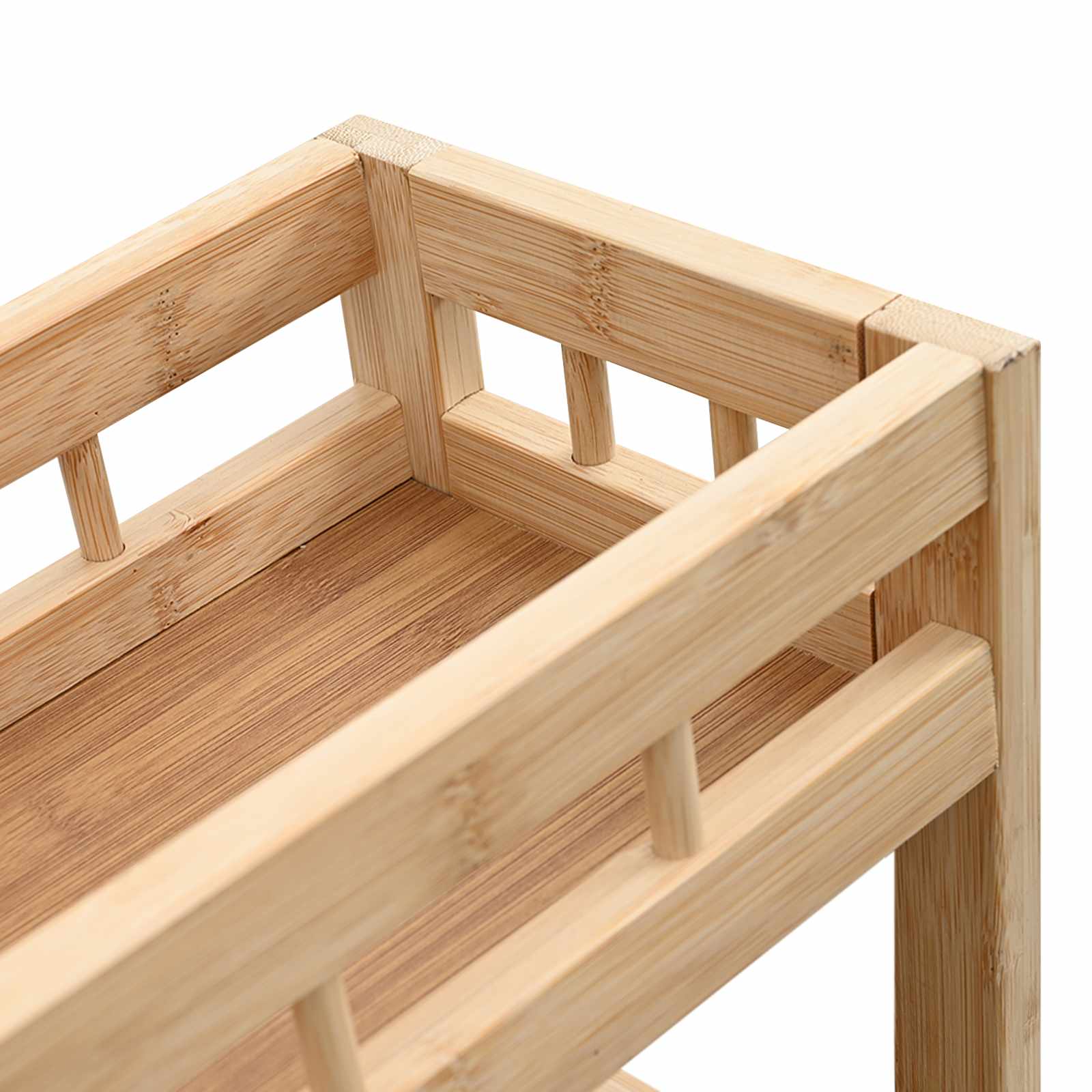 Kitchen Trolley with Wheels Natural 60 x 18 x 97 cm Bamboo