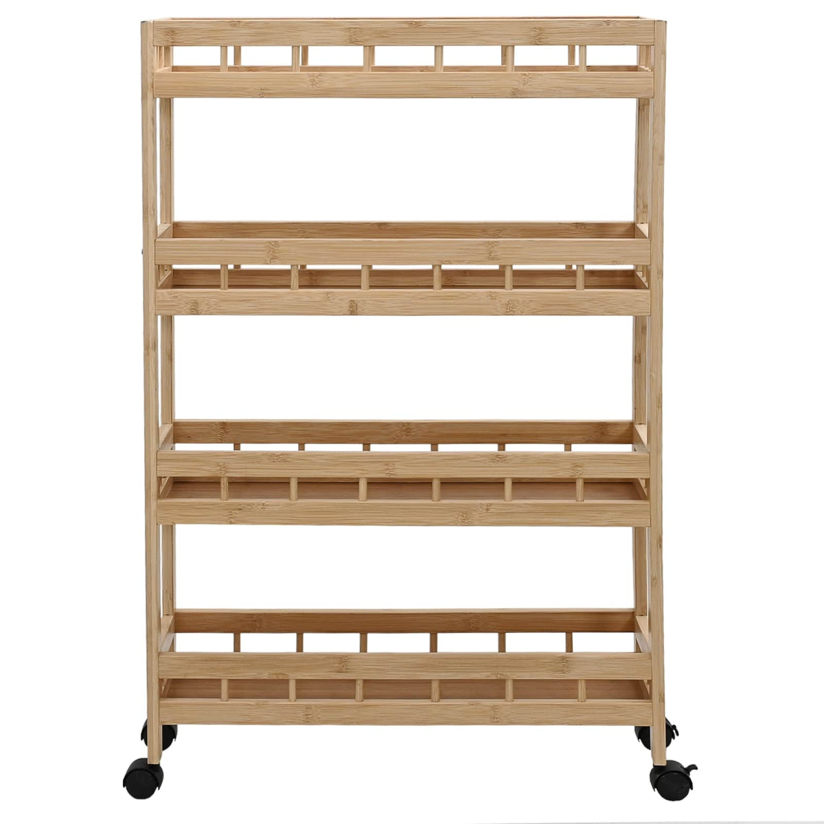 Kitchen Trolley with Wheels Natural 60 x 18 x 97 cm Bamboo