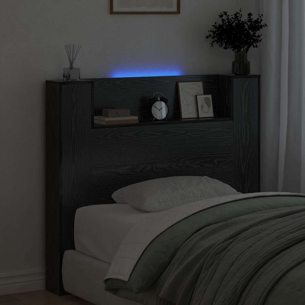 Headboard Black Oak Engineered Wood