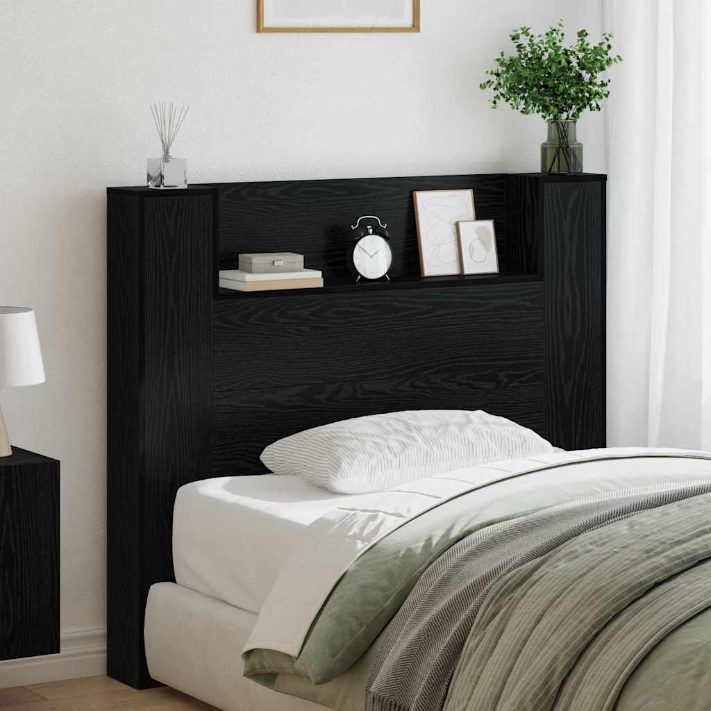 Headboard Black Oak Engineered Wood