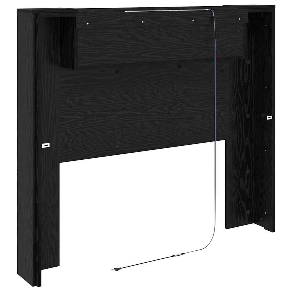 Headboard Black Oak Engineered Wood