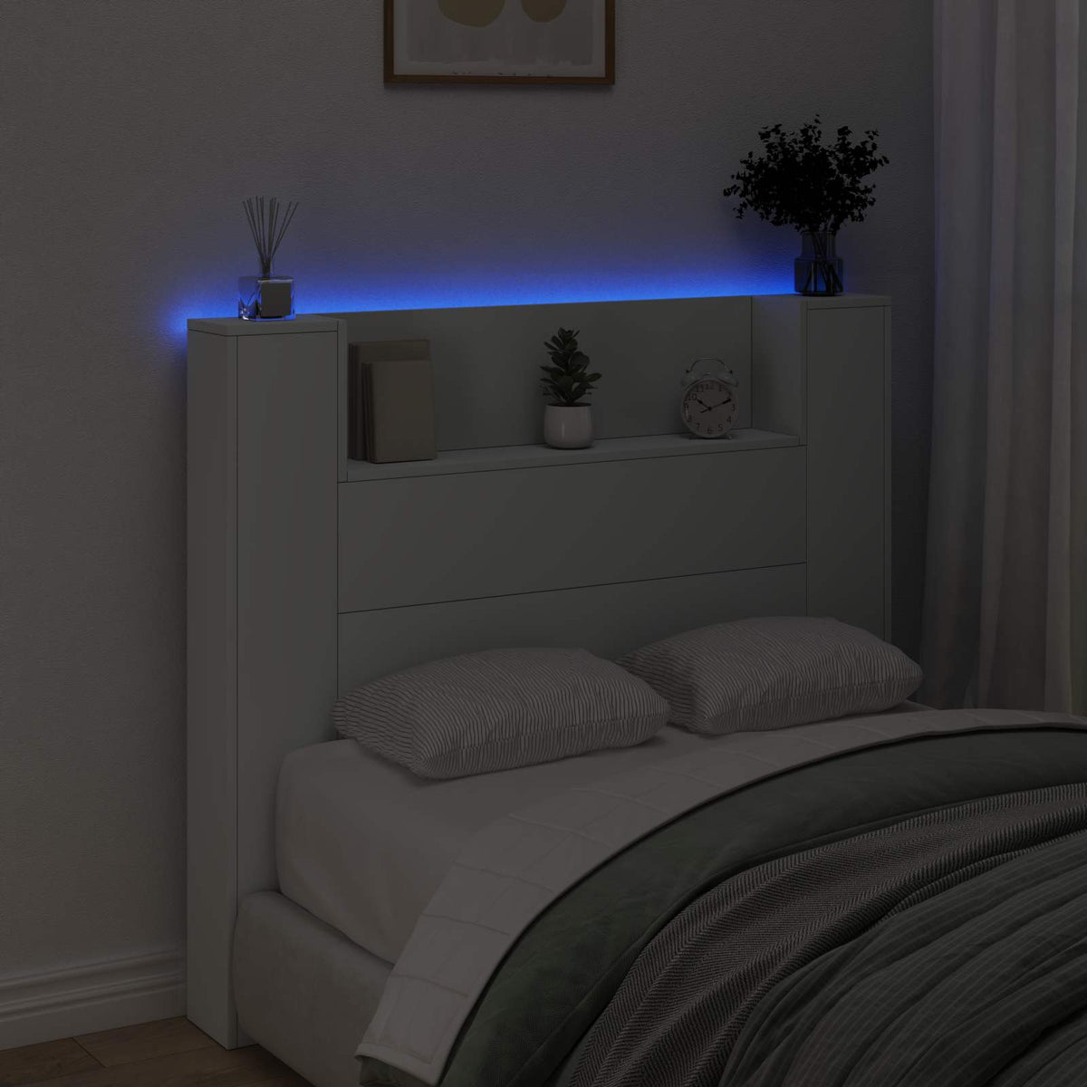 Headboard White Engineered Wood