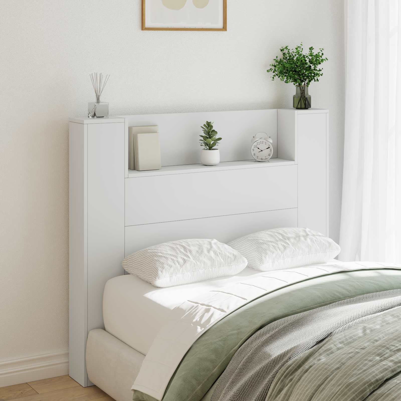 Headboard White Engineered Wood