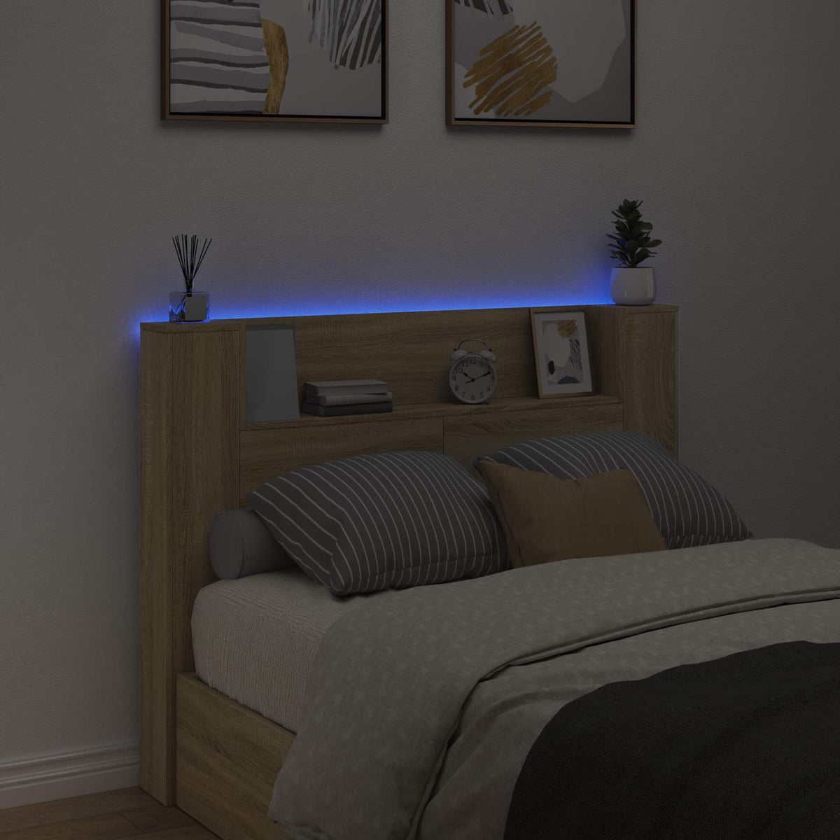 Headboard Sonoma Oak Engineered Wood