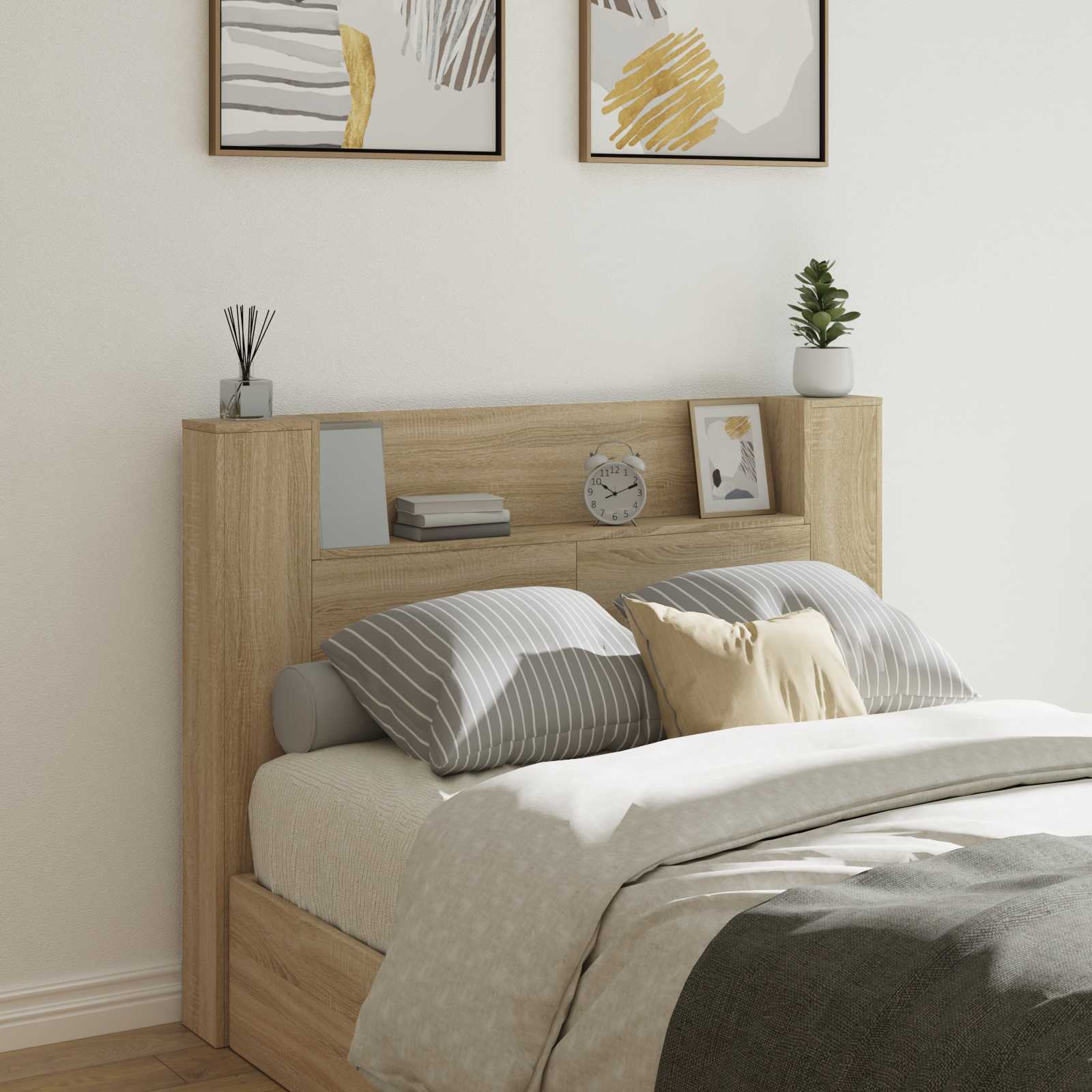 Headboard Sonoma Oak Engineered Wood