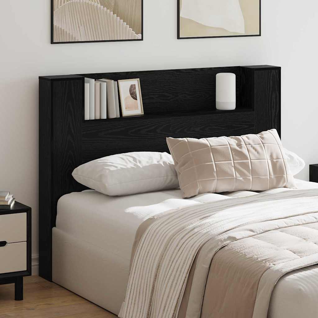 Headboard Black Oak Engineered Wood