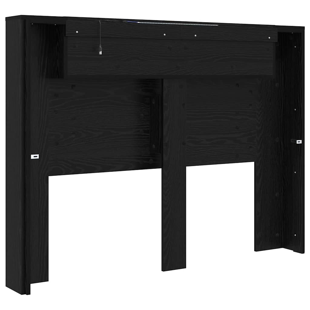 Headboard Black Oak Engineered Wood