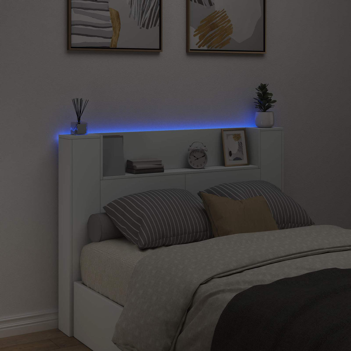 Headboard White Engineered Wood
