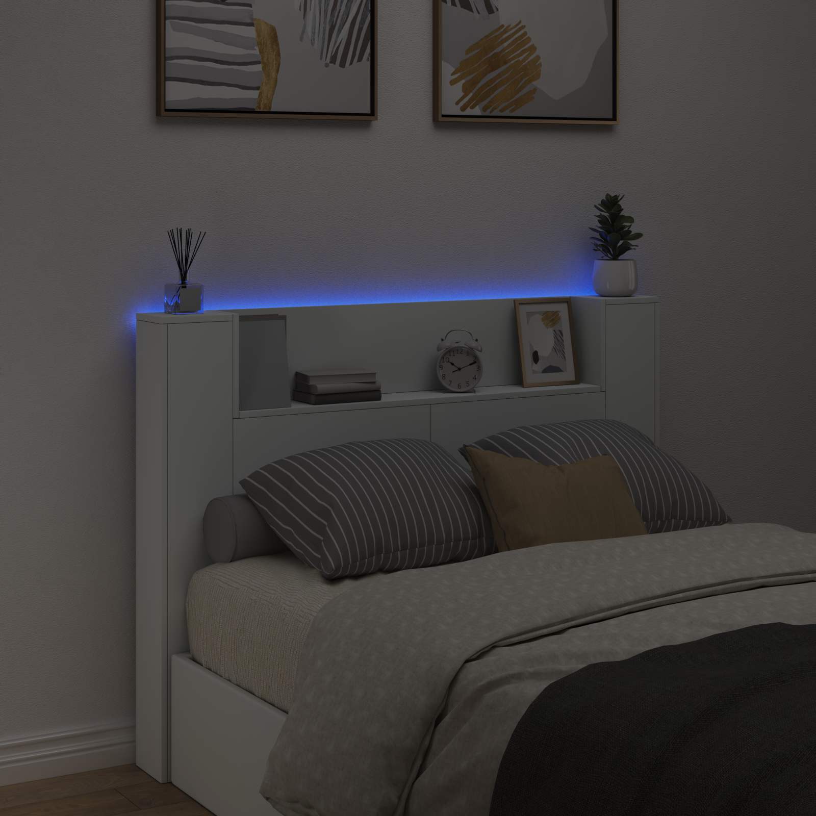 Headboard White Engineered Wood