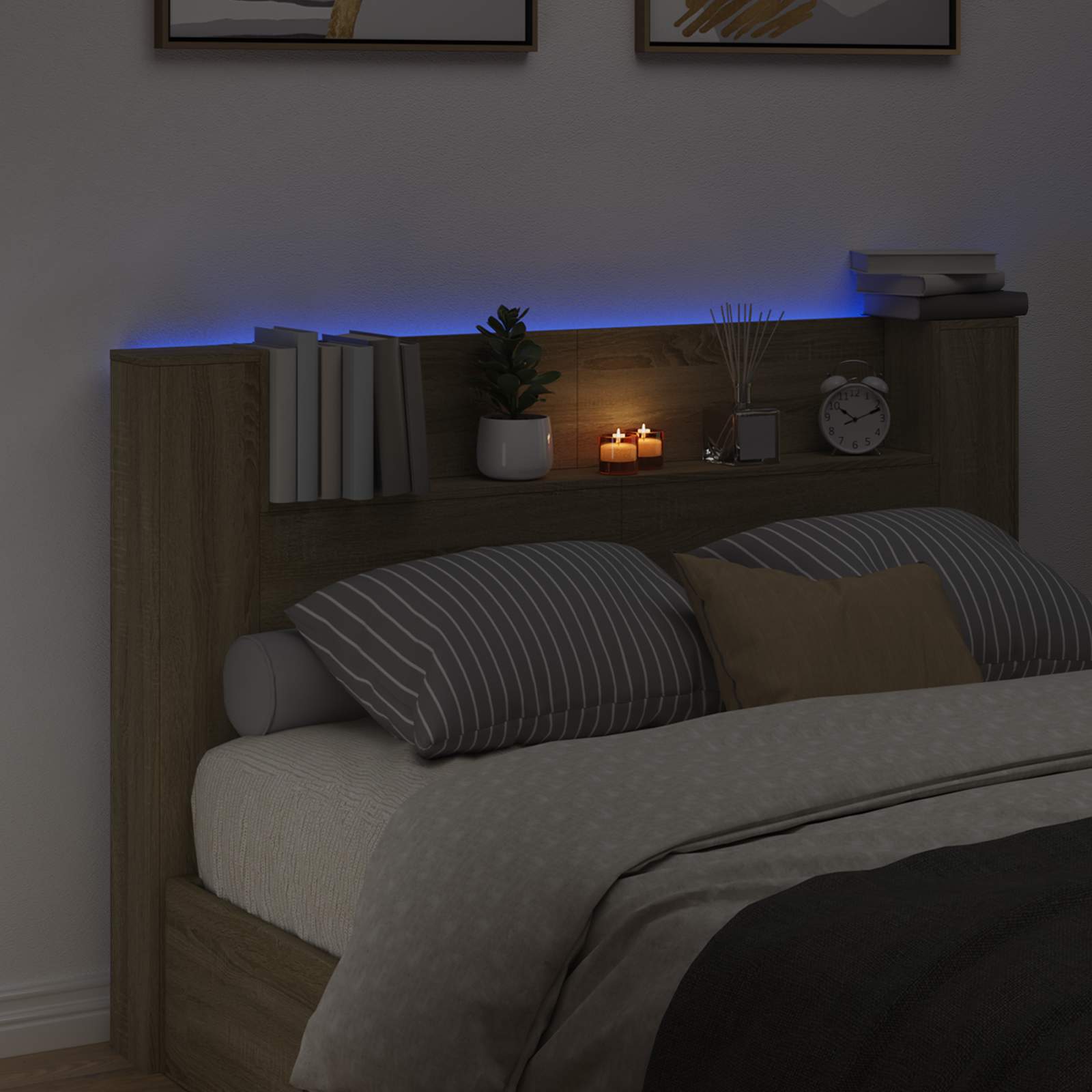 Headboard Sonoma Oak 160 x 16,5 x 103,5 cm Engineered Wood